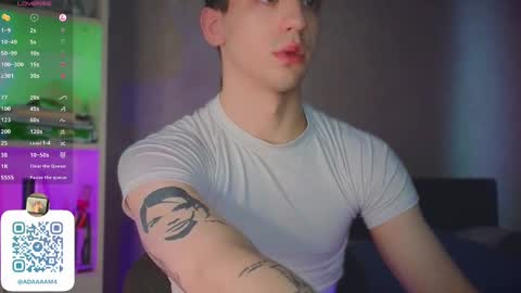 Snapshot of adampolerno chatting on 03.10.25 Hi Im Adam Glad to see u here 3 And its my first day online show from 03.10.25