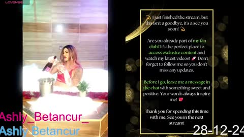 Ashly Betancur  online show from 12.28.24