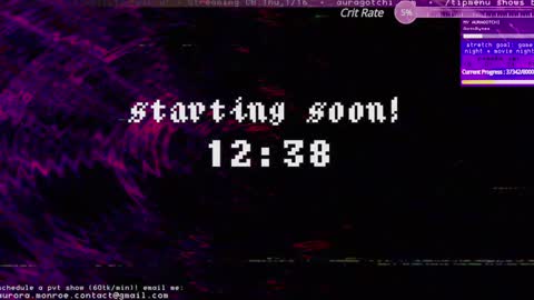 Snapshot of auragotchi chatting on 01.13.25 Aurora  Aura online show from 01.13.25