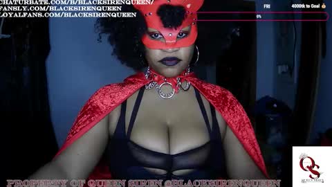 Snapshot of blacksirenqueen chatting on 10.28.25 Queen Siren online show from 10.28.25