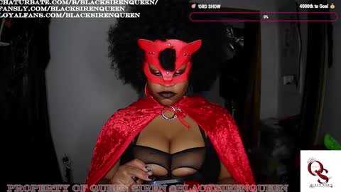 Snapshot of blacksirenqueen chatting on 10.30.25 Queen Siren online show from 10.30.25