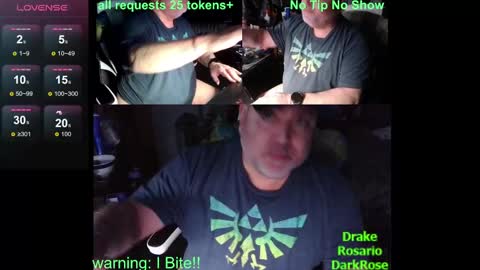 Drake D Vamp aka Drake DarkRose online show from 01.13.25