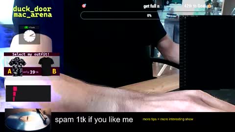 Snapshot of duck_door_mac_arena chatting on 09.14.25 duck_door_mac_arena online show from 09.14.25