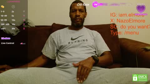 Snapshot of elmorenazogt chatting on 01.26.25 My name is Elmore. Please say hello I like to chat with you. If you have requests or dirty talk please use tip online show from 01.26.25