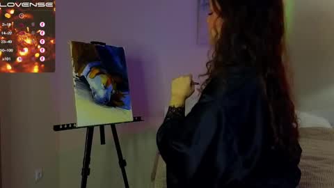 Snapshot of emilyart_ chatting on 12.14.24 artist Emily online show from 12.14.24