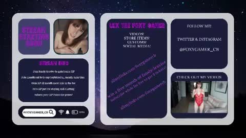 Lex Vive foxygamer cb online show from 07.10.26