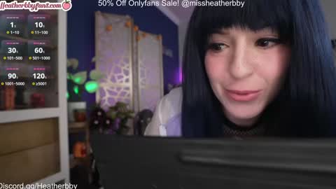 Snapshot of heatherbby chatting on 10.26.25 Heather online show from 10.26.25
