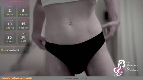 Snapshot of heyyythanks chatting on 11.26.25 Gwen Elise online show from 11.26.25