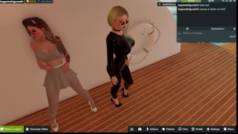 Snapshot of kagome__higurashi chatting on 10.17.25 Emily online show from 10.17.25