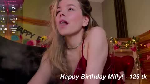 Snapshot of milly_shy chatting on 02.21.25 Milly online show from 02.21.25