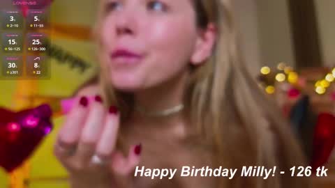 Snapshot of milly_shy chatting on 02.21.25 Milly online show from 02.21.25