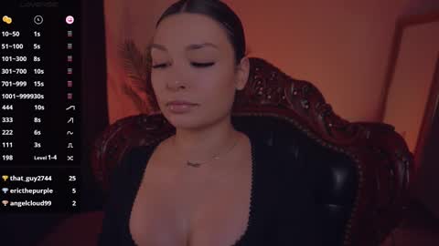 Snapshot of missmerciless chatting on 02.16.25 LUXXANDRA online show from 02.16.25