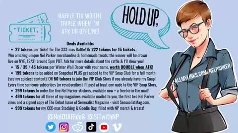 Snapshot of nelparker chatting on 01.12.25 Nel Parker online show from 01.12.25