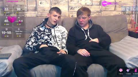 Max tall dark-haired guy with tattoos and Phil blond-haired online show from 03.30.26