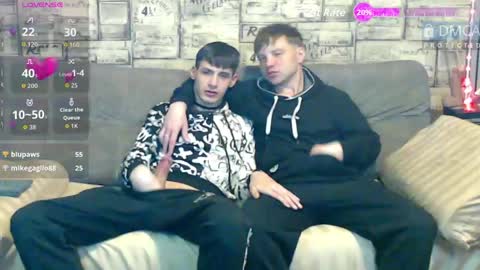 Max tall dark-haired guy with tattoos and Phil blond-haired online show from 05.20.26