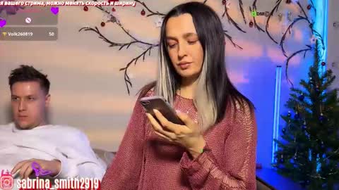Snapshot of sabrinasmit chatting on 12.13.25 Sabrina and Smith. Instagramsabrina smith2919 NEXT SHOW OCT. 0809111213 online show from 12.13.25