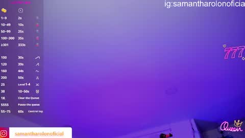 Snapshot of samantha_rolon chatting on 06.20.26 Samatha online show from 06.20.26
