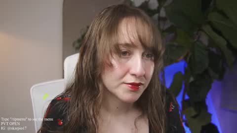 Snapshot of skarpio17 chatting on 03.10.25 Im Scarlett ONLINE 5pm-10pm NYC time online show from 03.10.25