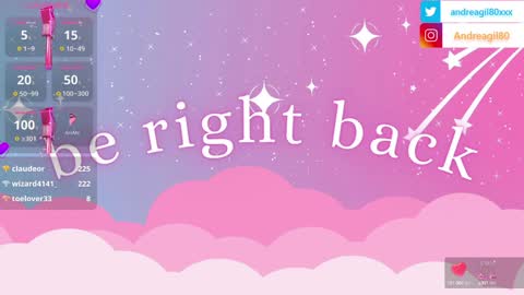 Snapshot of sweetandreagil chatting on 01.29.25 Andrea Cheryl GiLandreagil80 In Instagram online show from 01.29.25