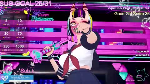 Snapshot of tadakonyanko chatting on 10.28.25 Tadako Nyanko online show from 10.28.25