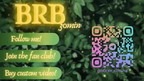 Snapshot of trickykitsune chatting on 10.27.25 trickykitsune online show from 10.27.25