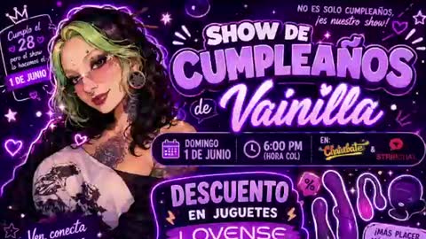Vainilla Independent model online show from 06.17.26