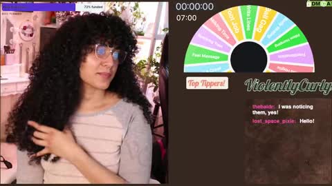 Snapshot of violentlycurly chatting on 01.04.25 Curly the Coin Operated Toy online show from 01.04.25