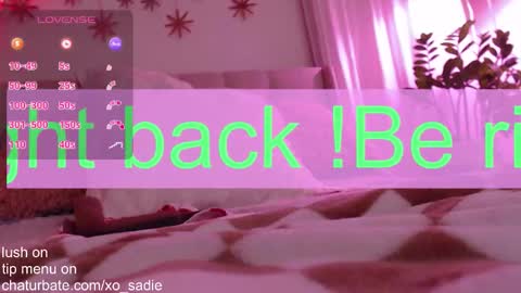 Snapshot of xo_sadie chatting on 12.02.25 Xo Sadie online show from 12.02.25