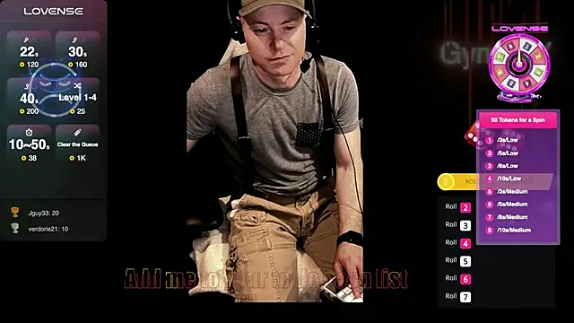 Snapshot of GymyXY chatting on 02.02.25 GymyXY online show from 02.02.25