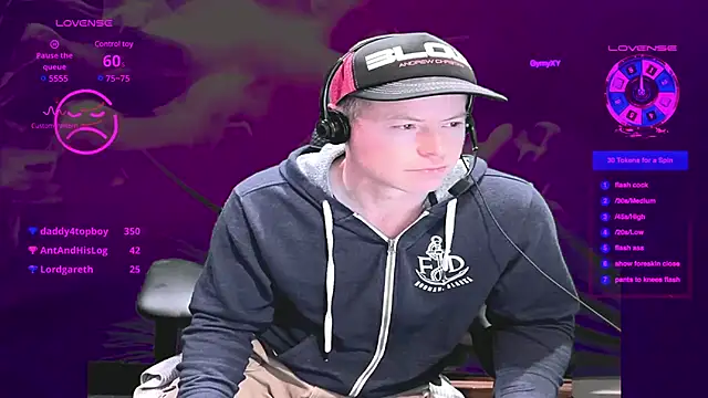 Snapshot of GymyXY chatting on 02.22.25 GymyXY online show from 02.22.25