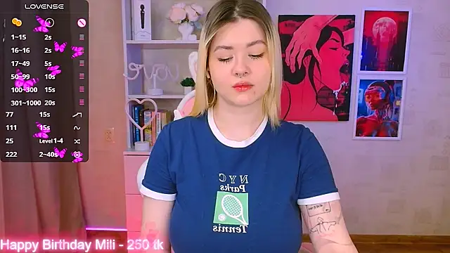 cutie mili online show from 01.27.25