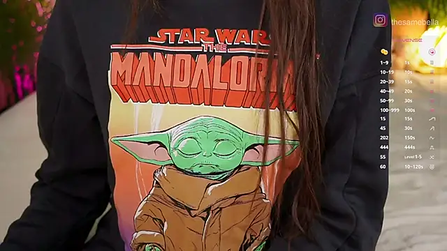 Snapshot of BabyYoda- chatting on 11.21.25 BabyYoda- online show from 11.21.25