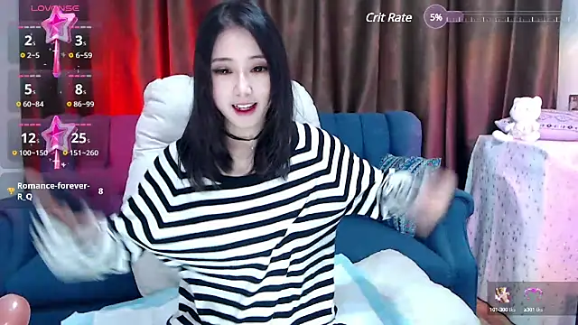 Snapshot of Rika-Q chatting on 01.09.25 Rika-Q online show from 01.09.25