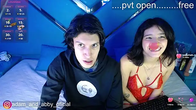 Snapshot of Adam_and_abby chatting on 01.08.25 Adam and abby online show from 01.08.25