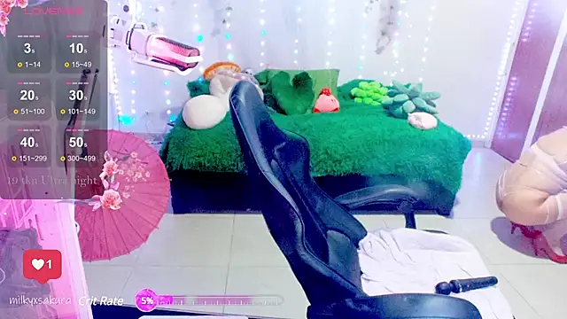 Snapshot of MilkyXSakura chatting on 02.02.25 MilkyXSakura online show from 02.02.25