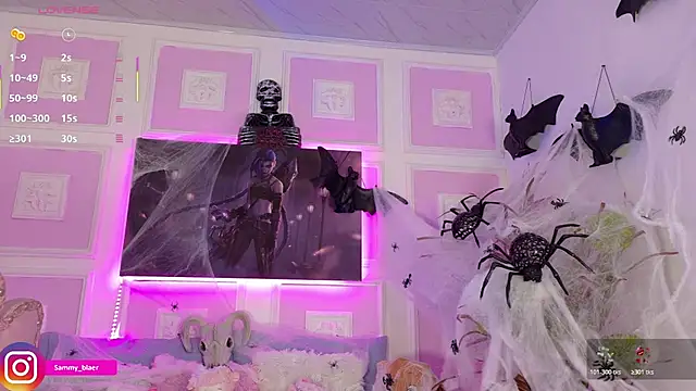 Snapshot of Sammyblaer chatting on 10.28.25 Sammyblaer online show from 10.28.25