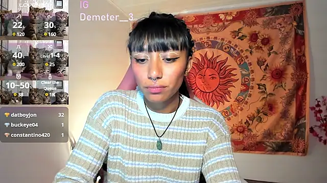 Snapshot of Demeter__ chatting on 02.12.25 Demeter online show from 02.12.25