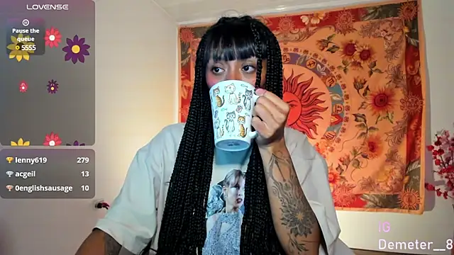 Snapshot of Demeter__ chatting on 02.24.25 Demeter online show from 02.24.25