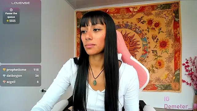 Snapshot of Demeter__ chatting on 03.08.25 Demeter online show from 03.08.25