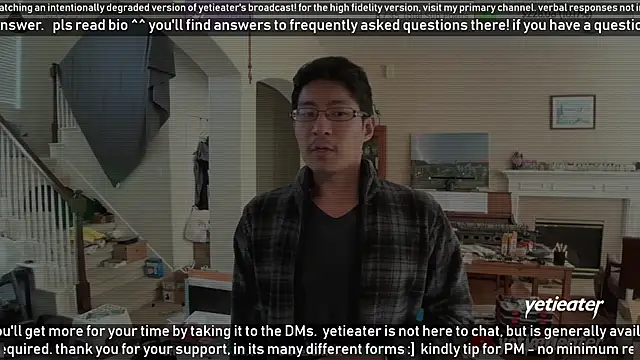 Snapshot of yetieater chatting on 02.13.25 yetieater online show from 02.13.25