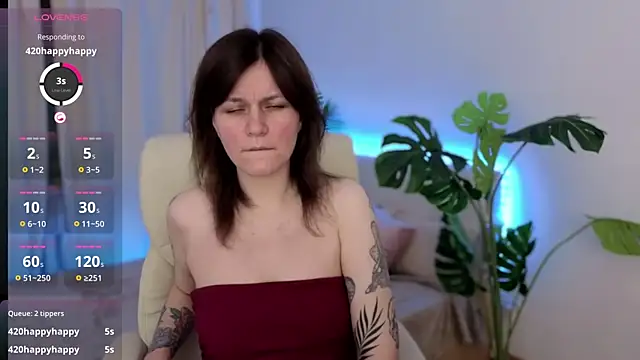 Snapshot of TinaMelt chatting on 09.22.25 TinaMelt online show from 09.22.25