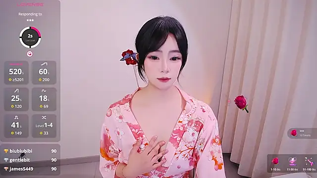 Snapshot of Kinadolly chatting on 03.22.26 Kinadolly online show from 03.22.26