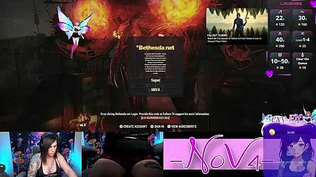 Snapshot of -N0V4- chatting on 12.19.25 -N0V4- online show from 12.19.25
