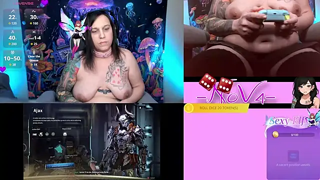 Snapshot of -N0V4- chatting on 12.22.25 -N0V4- online show from 12.22.25