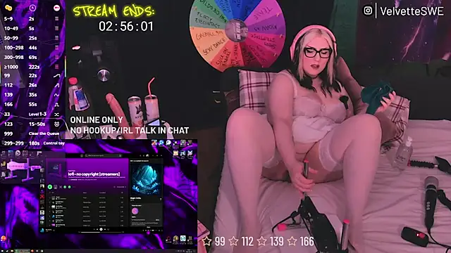 Snapshot of VelvetteSWE chatting on 06.26.26 VelvetteSWE online show from 06.26.26