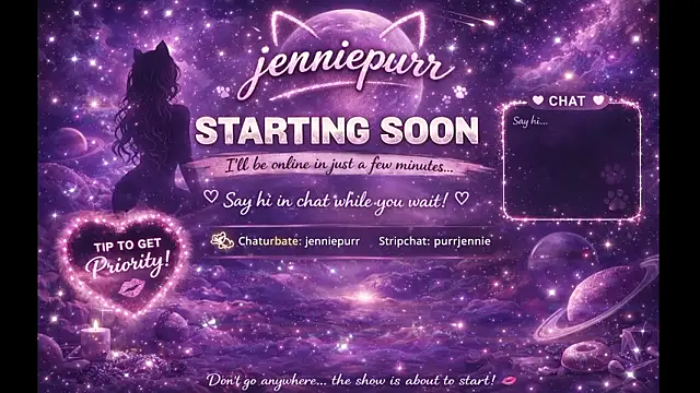 purrjennie online show from 03.27.26