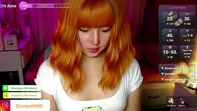 Snapshot of HOTnWILDalice chatting on 03.27.26 HOTnWILDalice online show from 03.27.26