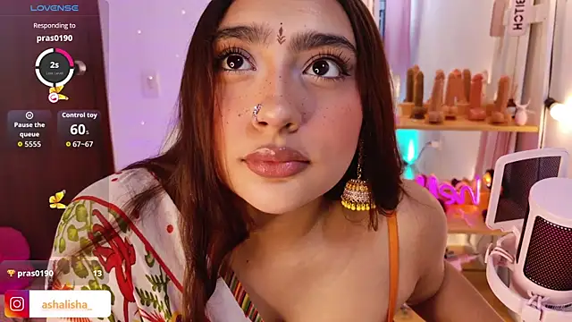 Snapshot of ashalisha chatting on 12.16.25 ashalisha online show from 12.16.25