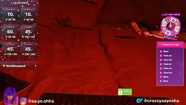 Snapshot of CrossyAayesha chatting on 12.13.25 CrossyAayesha online show from 12.13.25